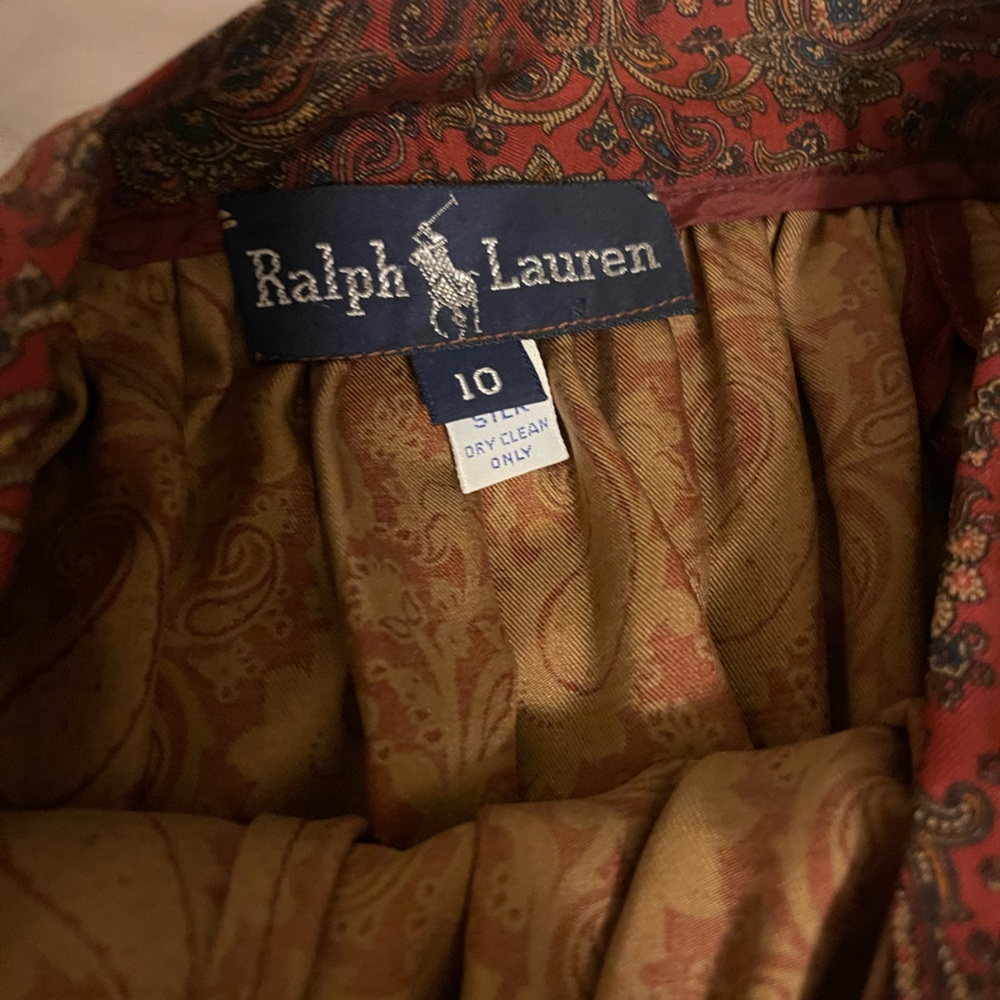 Ralph Lauren Paisley Maxi Skirt - Red and Green - Picture 3 of 4